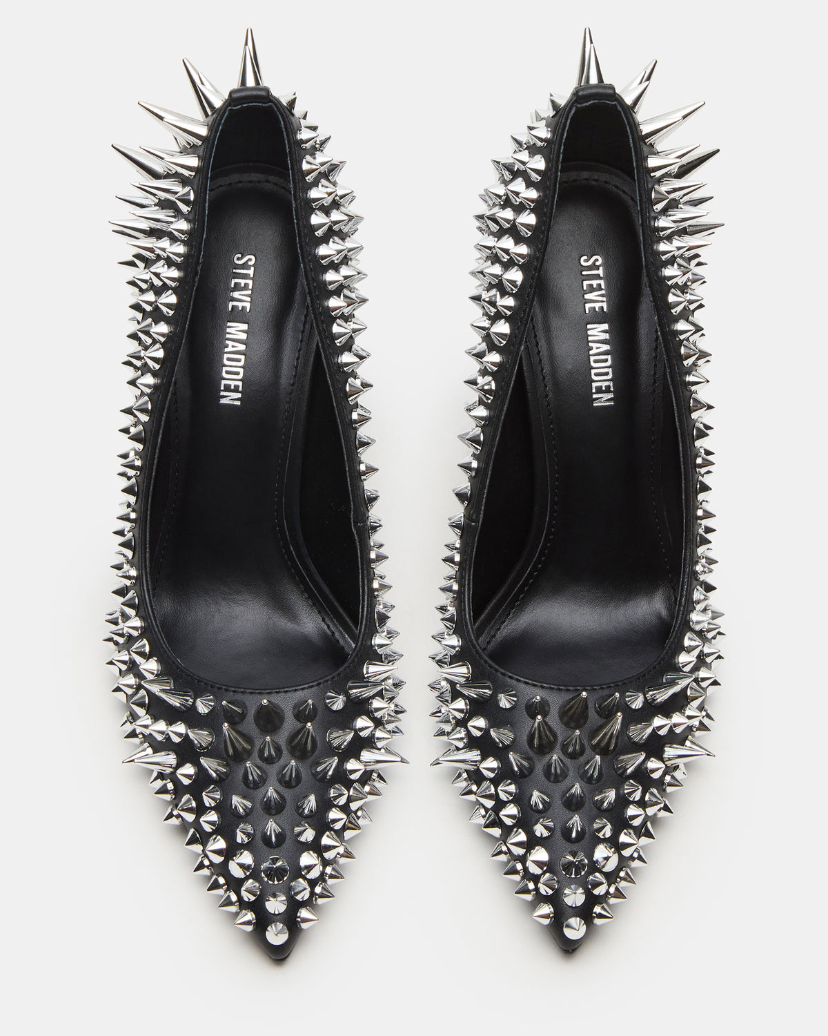 NOIR Black Stud Pointed-Toe Stiletto Pump Women's Heels Steve Madden BLACK