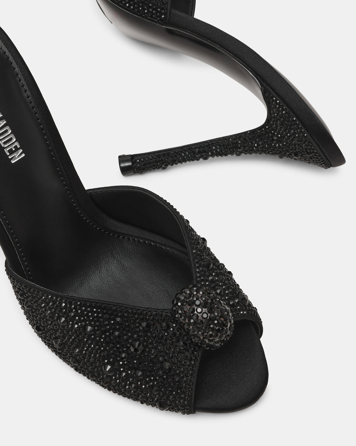 PRIYA Black Rhinestones Mule Women's Heel Steve Madden BLACK