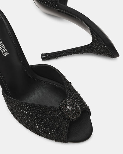 PRIYA Black Rhinestones Mule Women's Heel Steve Madden BLACK