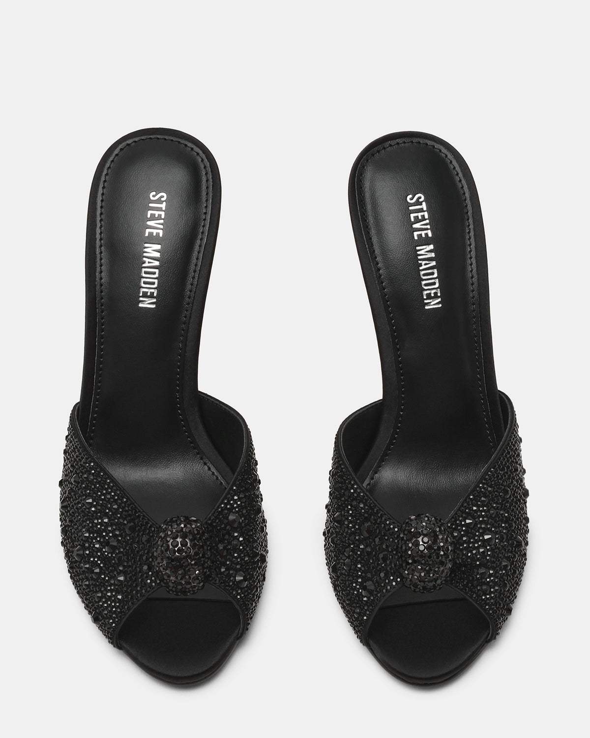 PRIYA Black Rhinestones Mule Women's Heel Steve Madden BLACK