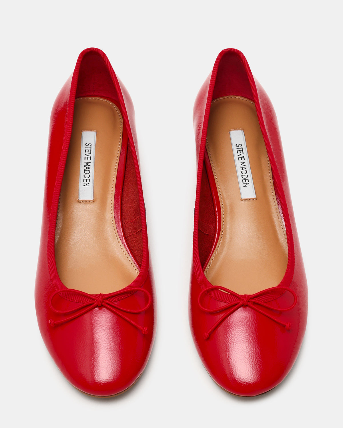 KLUTZY Red Patent Ballet Wedge Bow Round-Toe Women's Heel Steve Madden RED PATENT