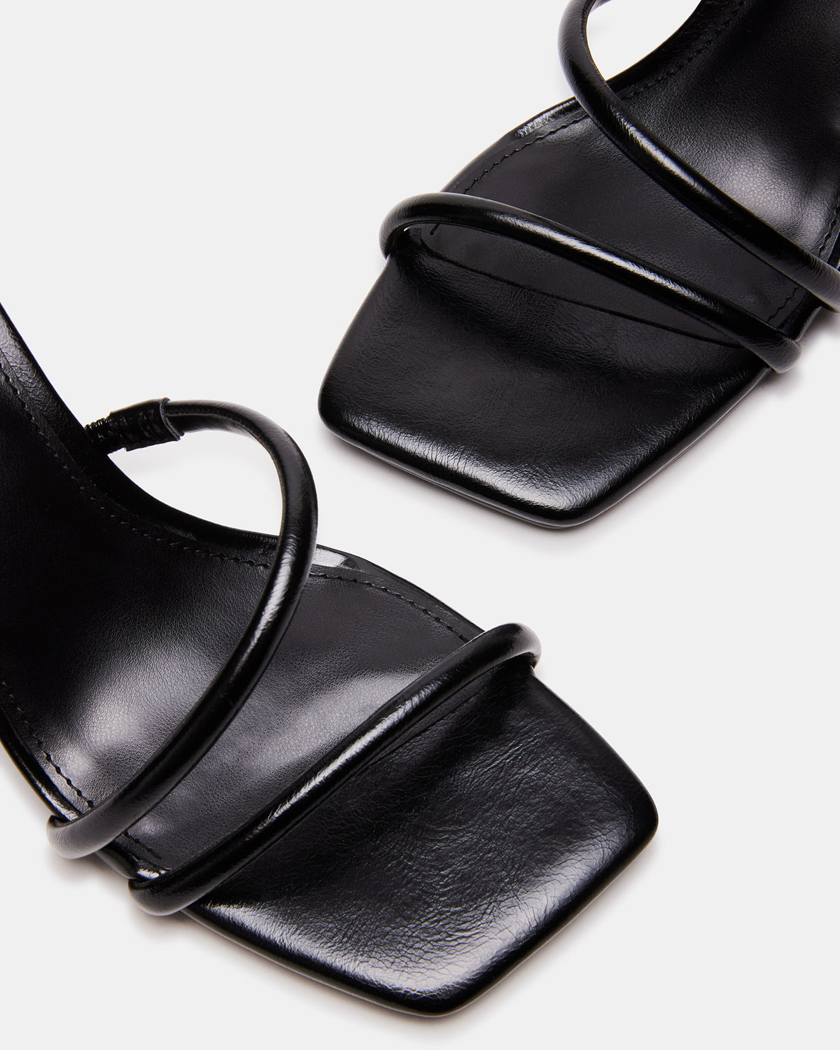 LOPEZ Black Women's Square Toe Strappy Heel Steve Madden BLACK