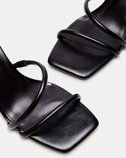 LOPEZ Black Women's Square Toe Strappy Heel Steve Madden BLACK