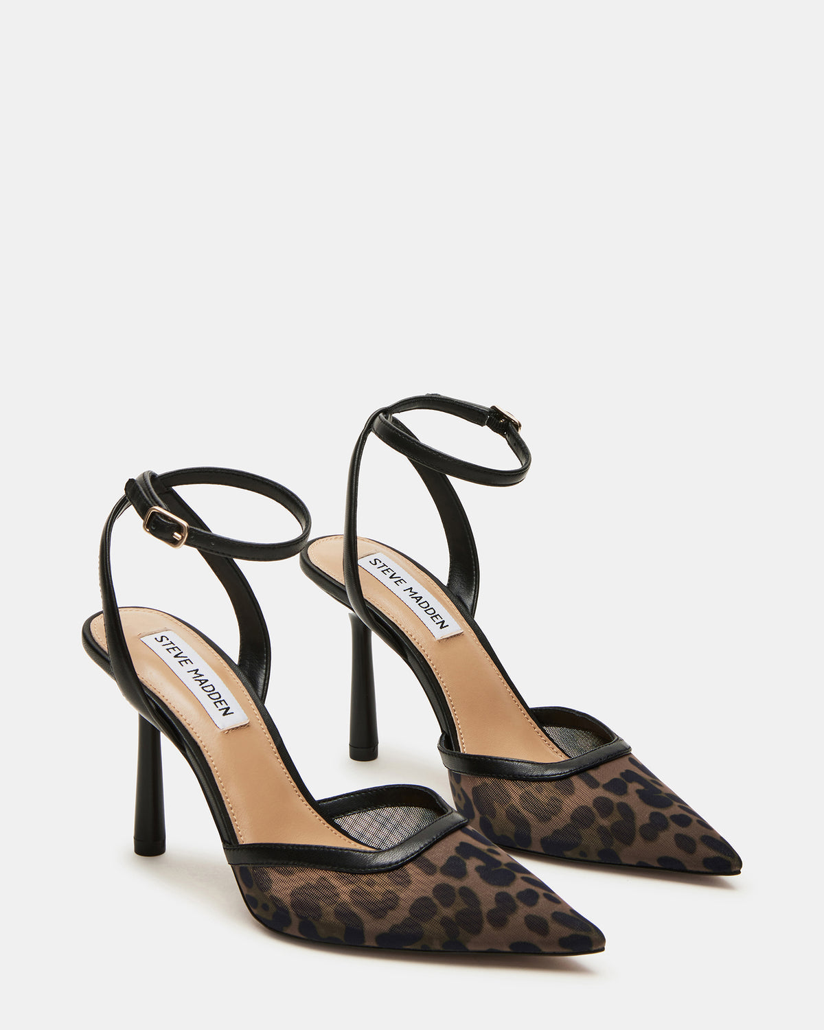 ALLIANCE Mesh Leopard Pointed-Toe Pump Women's Heel Steve Madden LEOPARD
