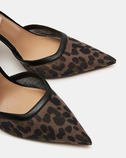 ALLIANCE Mesh Leopard Pointed-Toe Pump Women's Heel Steve Madden LEOPARD