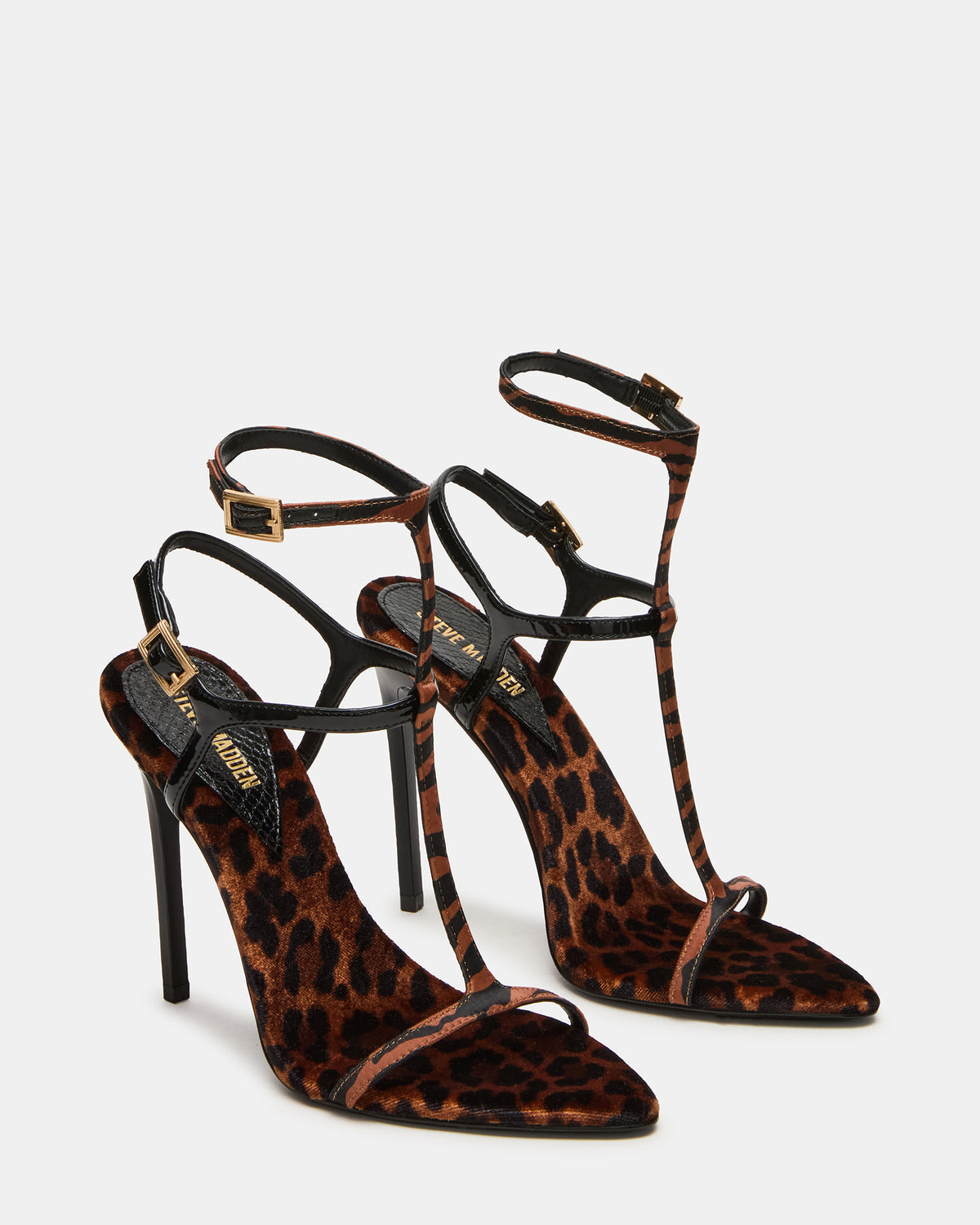SALMA Animal Multi Stiletto Strappy Open-Toe Ankle Strap Women's Heel Steve Madden ANIMAL MULTI