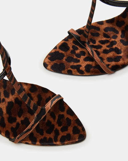 SALMA Animal Multi Stiletto Strappy Open-Toe Ankle Strap Women's Heel Steve Madden ANIMAL MULTI