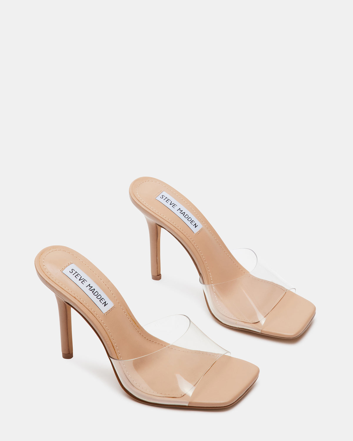 SIGNAL Clear Women's Designer Tall Stiletto Heels Steve Madden CLEAR