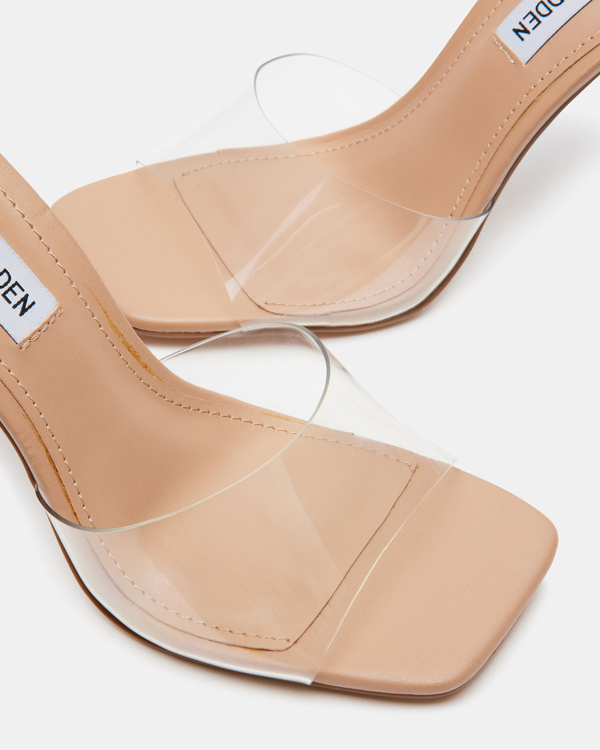 SIGNAL Clear Women's Designer Tall Stiletto Heels Steve Madden CLEAR