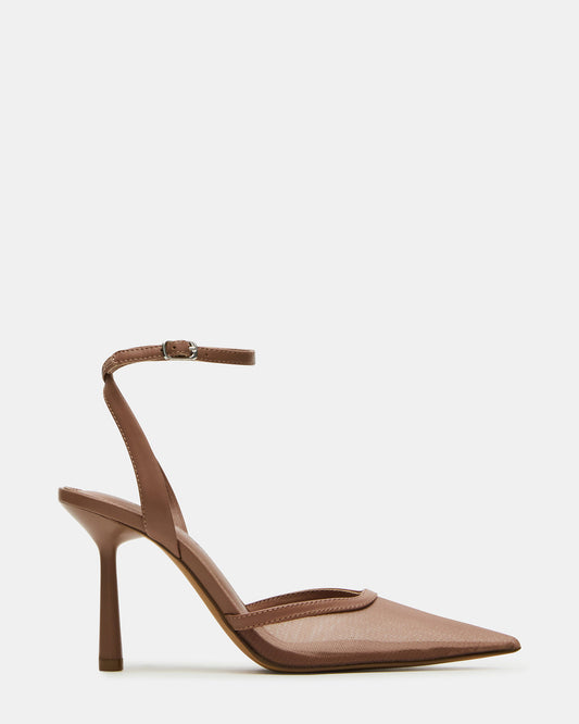 ALLIANCE Mesh Mocha Pointed-Toe Pump Women's Heel