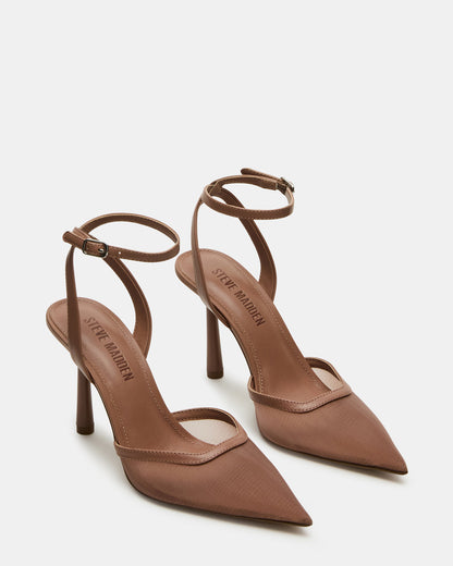 ALLIANCE Mesh Mocha Pointed-Toe Pump Women's Heel Steve Madden MOCHA