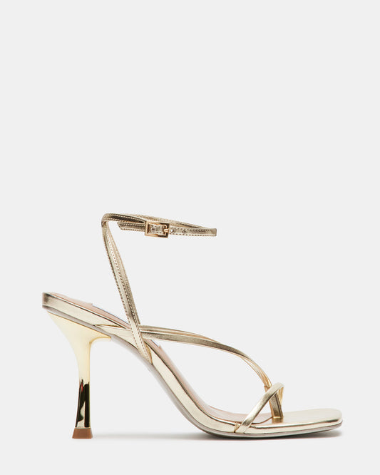ANNIE Champagne Women's Strappy Square Toe Heel