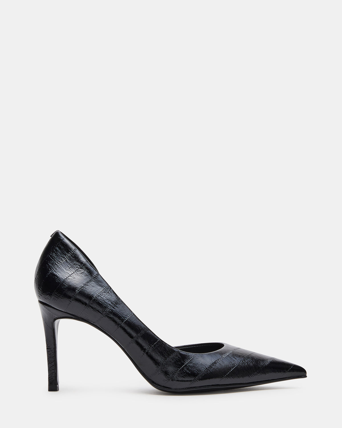NULA Black Eel Pointed-Toe Stiletto Pump Women's Heel Steve Madden BLACK EEL