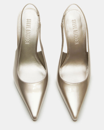 REYES Champagne Slingback Stiletto Pointed-Toe Pump Women's Heel Steve Madden CHAMPAGNE