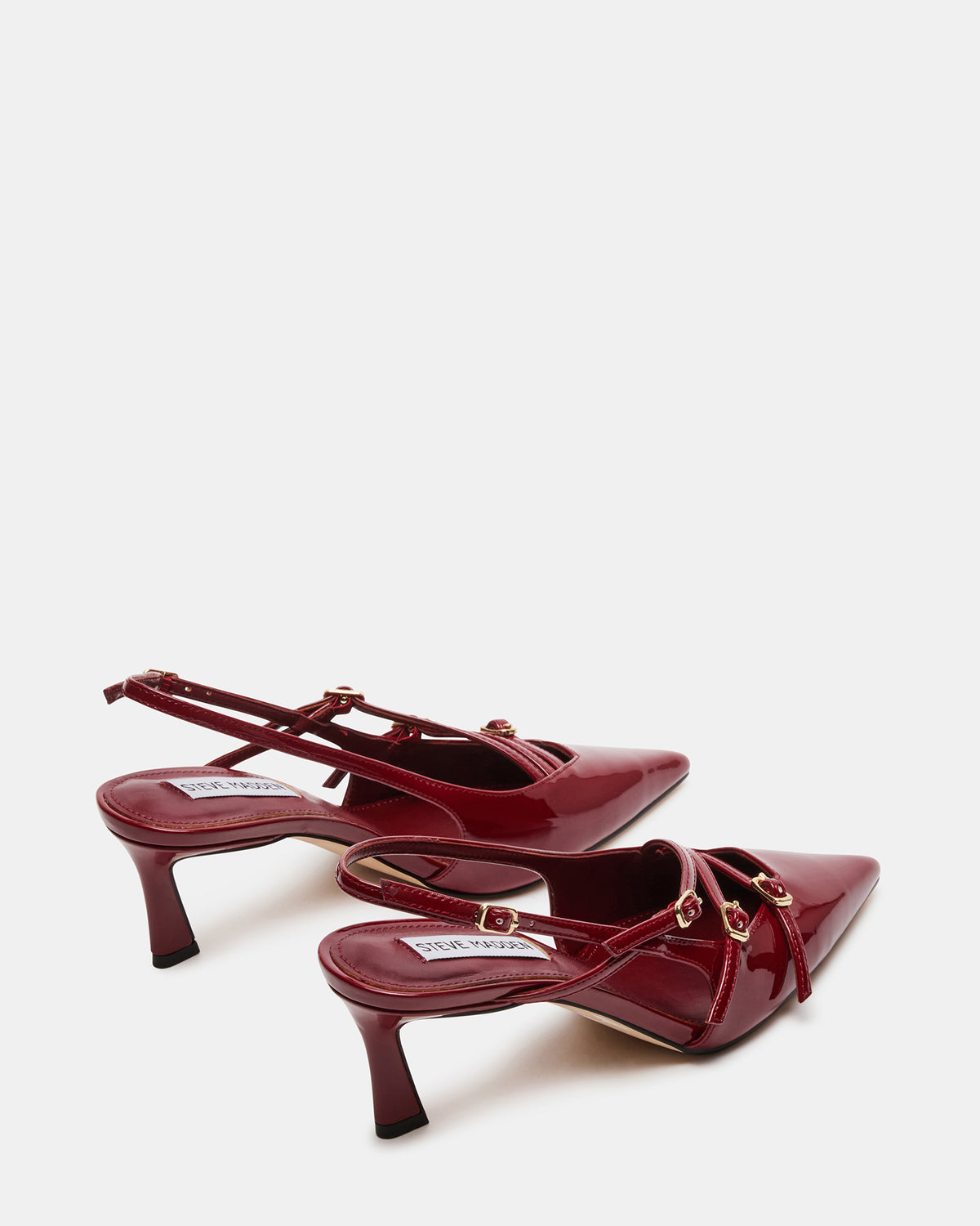 LIANA Wine Patent Women's Slingback Pointed-Toe Low Heel Steve Madden WINE PATENT