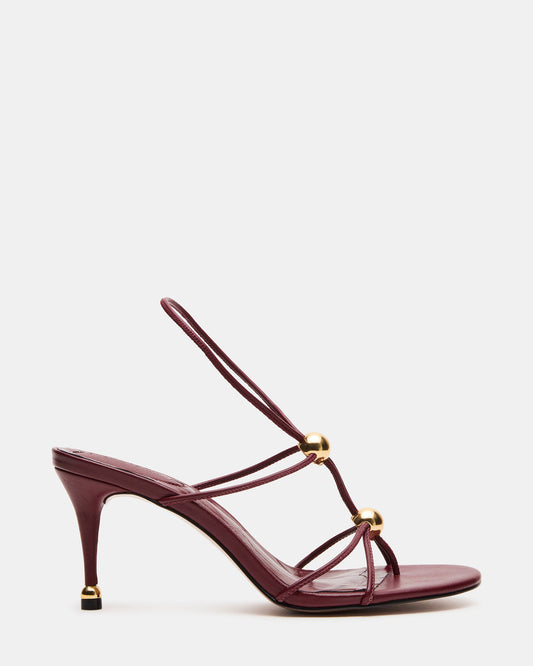 RAMOS Wine Strappy Stiletto Women's Heel
