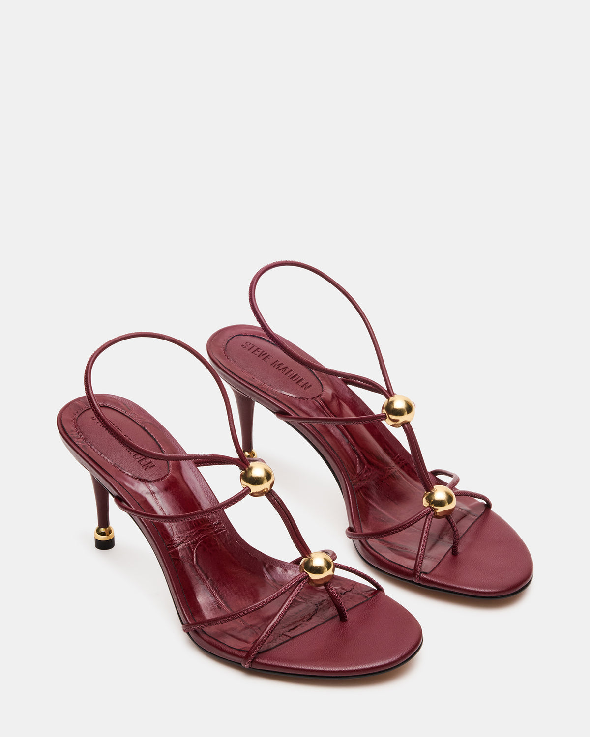 RAMOS Wine Strappy Stiletto Women's Heel Steve Madden WINE