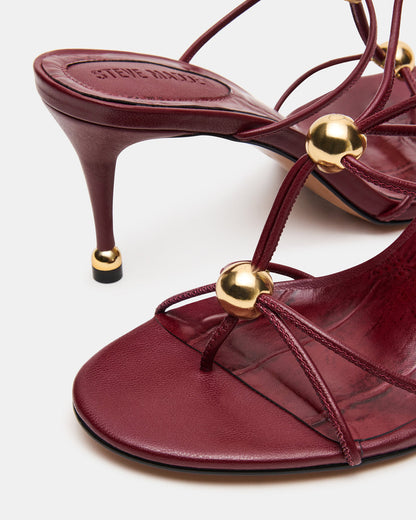 RAMOS Wine Strappy Stiletto Women's Heel Steve Madden WINE