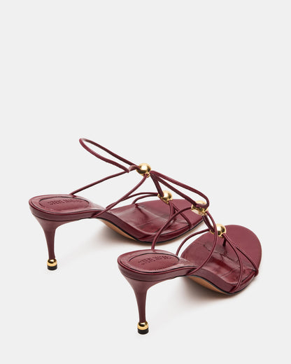 RAMOS Wine Strappy Stiletto Women's Heel Steve Madden WINE