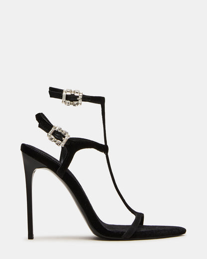 SALMA Black Multi Stiletto Strappy Open-Toe Ankle Strap Women's Heel Steve Madden BLACK MULTI