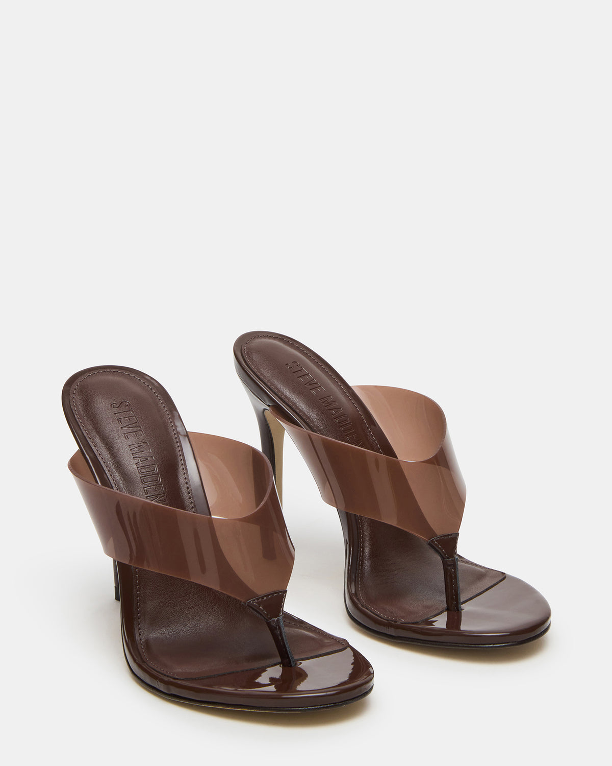 SABINE Brown Thong Mule Women's Heel Steve Madden BROWN