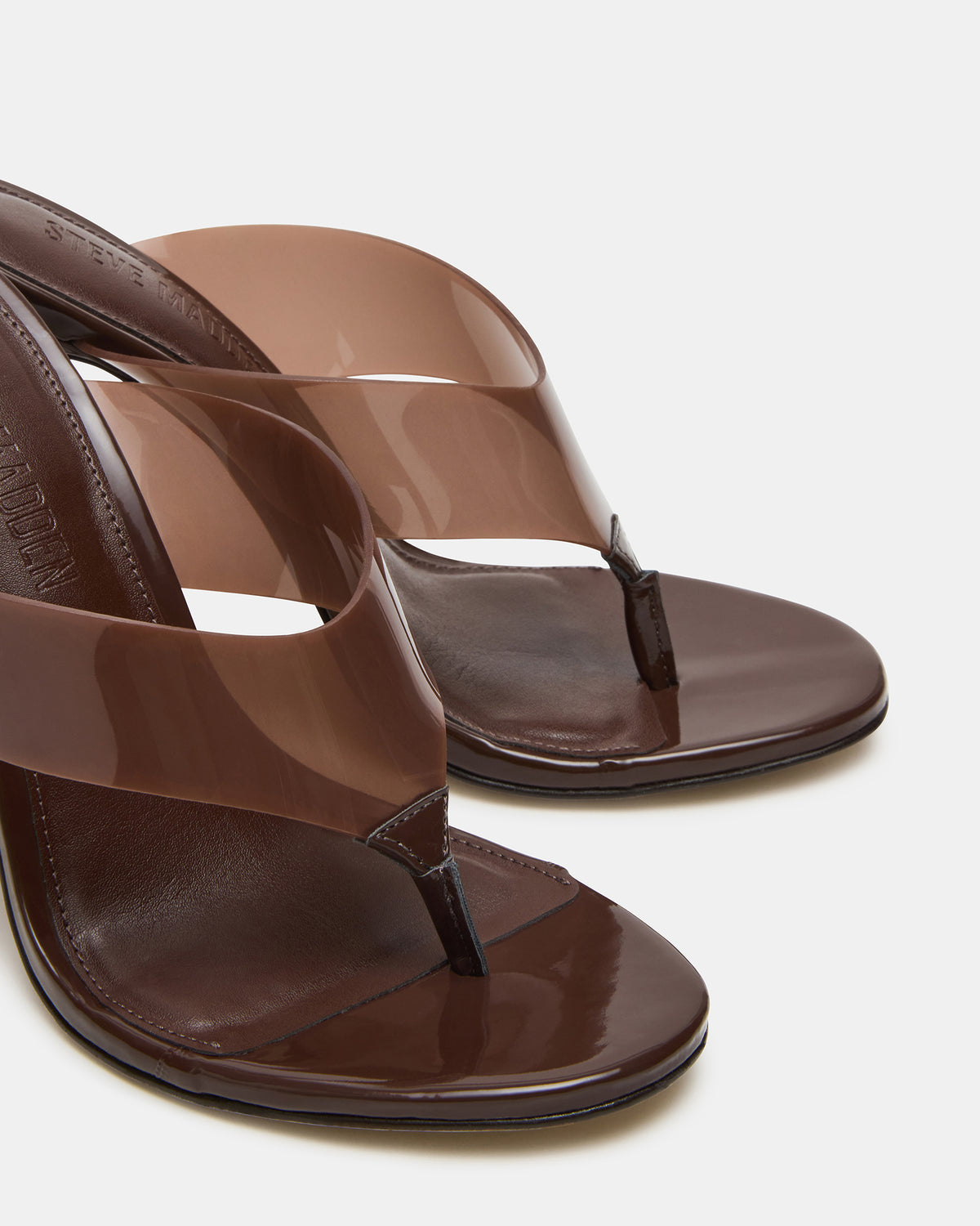 SABINE Brown Thong Mule Women's Heel Steve Madden BROWN