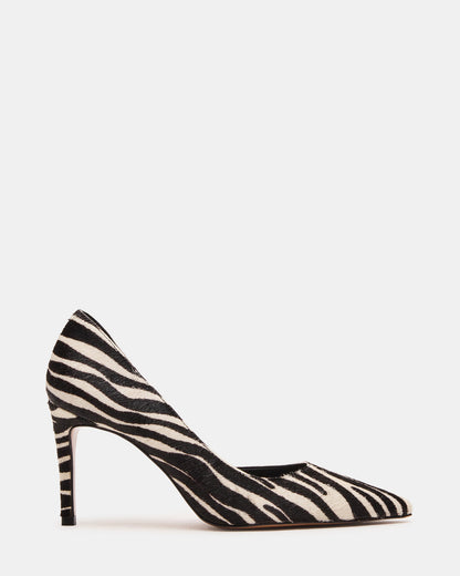 NULA Zebra Pointed-Toe Stiletto Pump Women's Heel Steve Madden ZEBRA