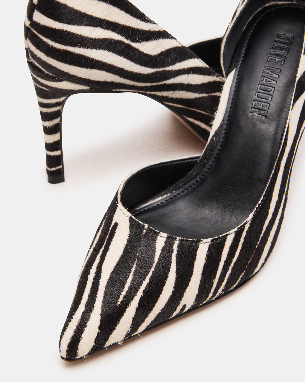 NULA Zebra Pointed-Toe Stiletto Pump Women's Heel Steve Madden ZEBRA