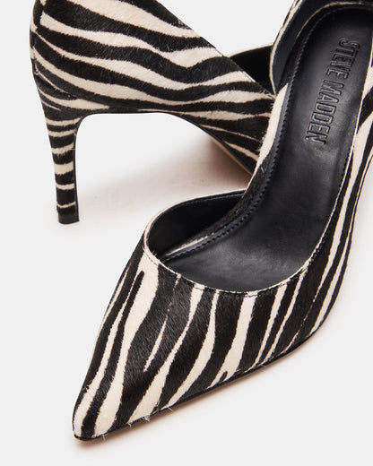 NULA Zebra Pointed-Toe Stiletto Pump Women's Heel Steve Madden ZEBRA