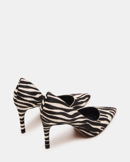 NULA Zebra Pointed-Toe Stiletto Pump Women's Heel Steve Madden ZEBRA