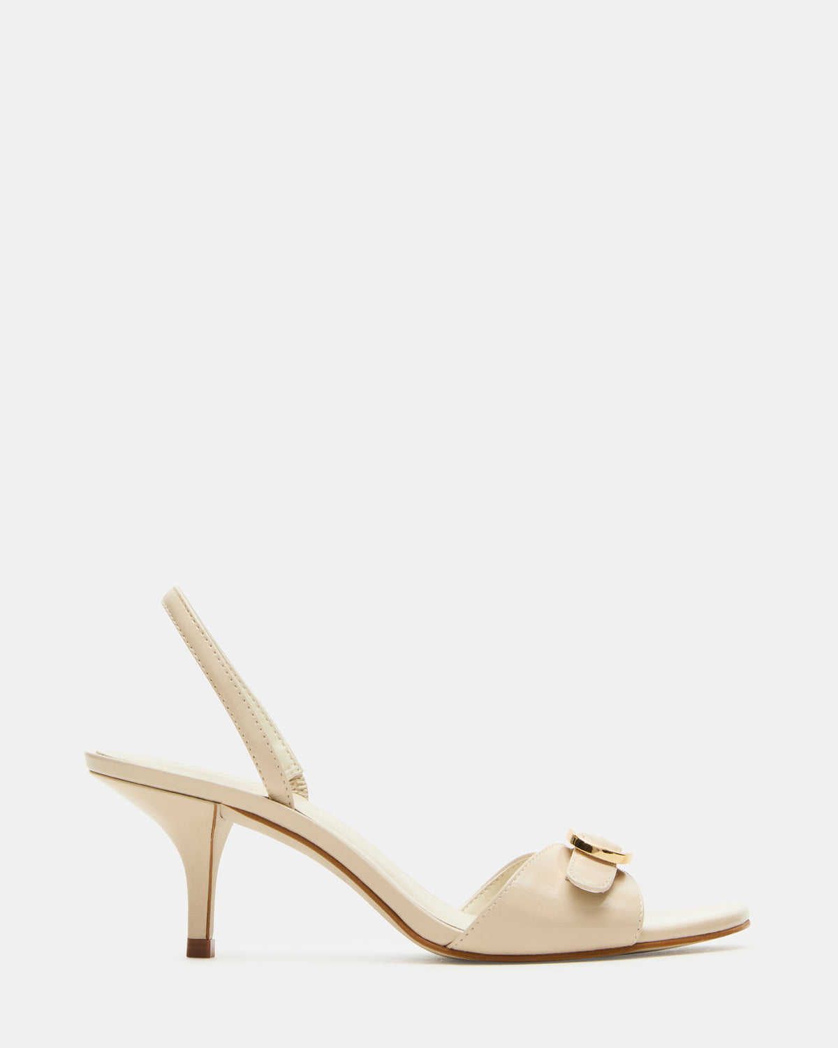 HENRIETTA Bone Leather Slingback Square-Toe Women's Heel Steve Madden BONE LEATHER