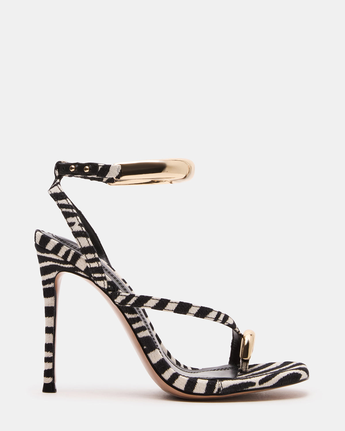 TIA Zebra Open-Toe Stiletto Women's Heel Steve Madden ZEBRA