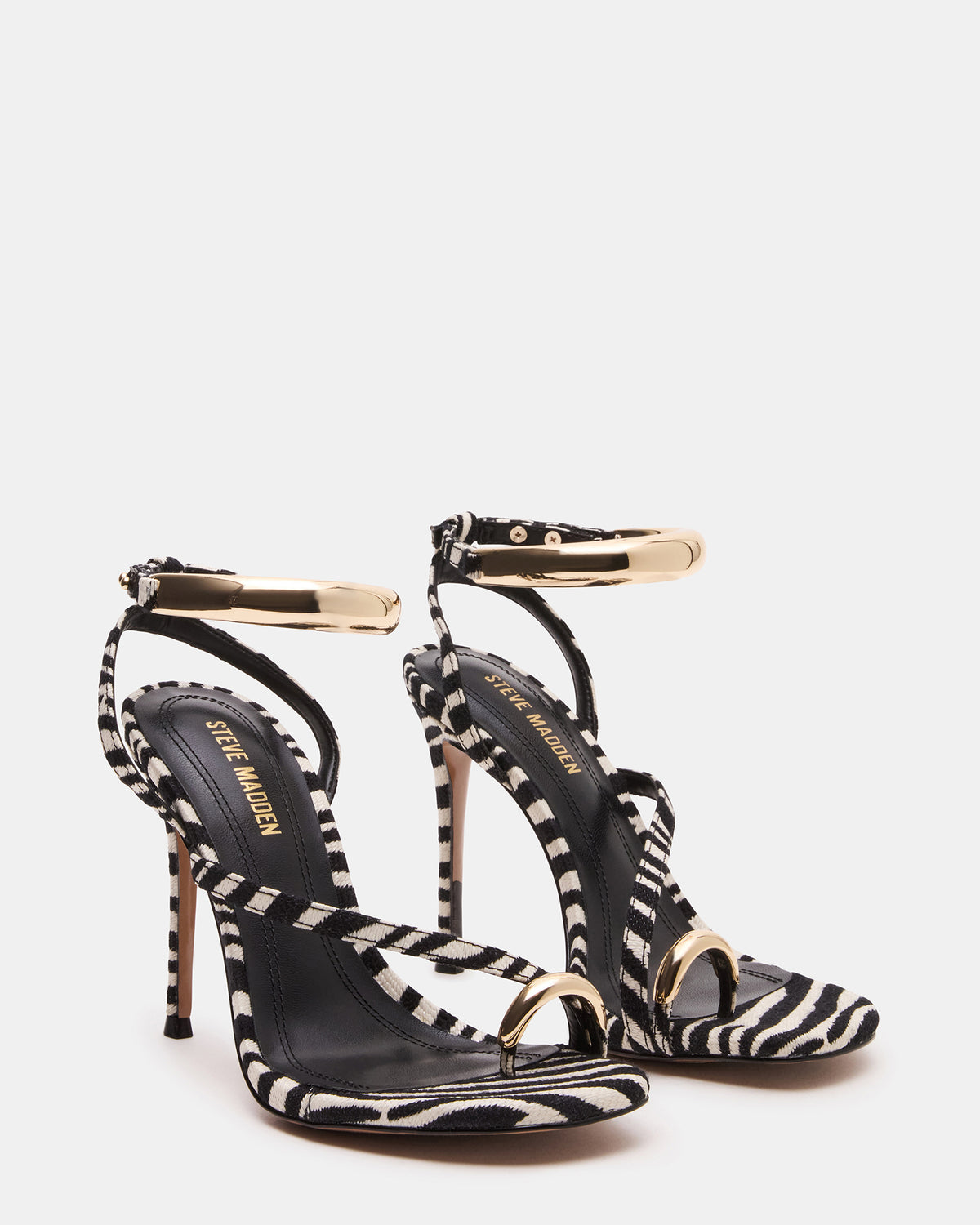 TIA Zebra Open-Toe Stiletto Women's Heel Steve Madden ZEBRA