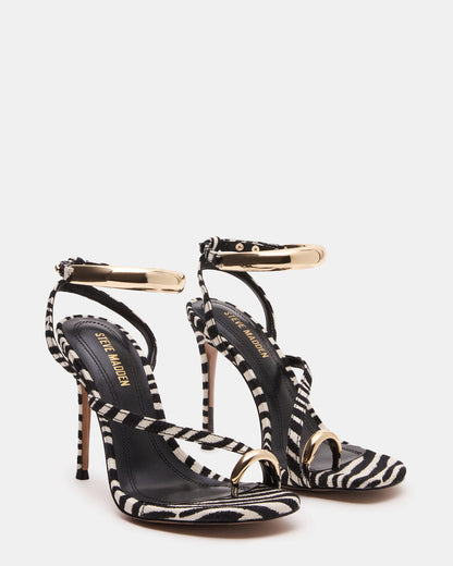 TIA Zebra Open-Toe Stiletto Women's Heel Steve Madden ZEBRA