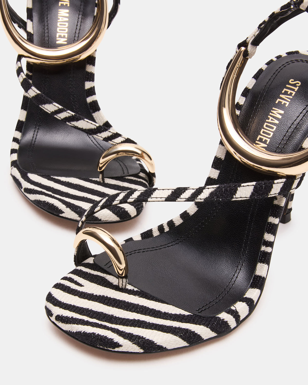TIA Zebra Open-Toe Stiletto Women's Heel Steve Madden ZEBRA