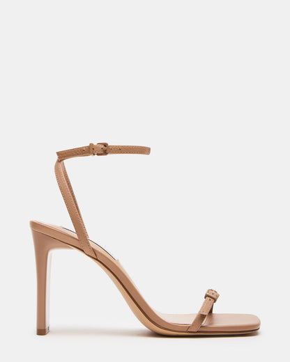AILENE Tan Leather Square Toe Dress Sandal | Women's Heels Steve Madden TAN LEATHER