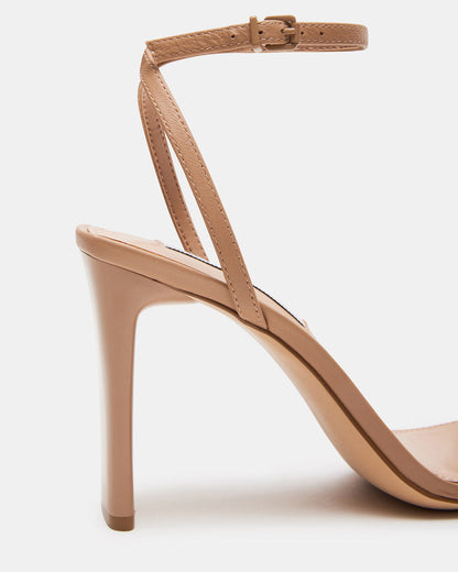AILENE Tan Leather Square Toe Dress Sandal | Women's Heels Steve Madden TAN LEATHER