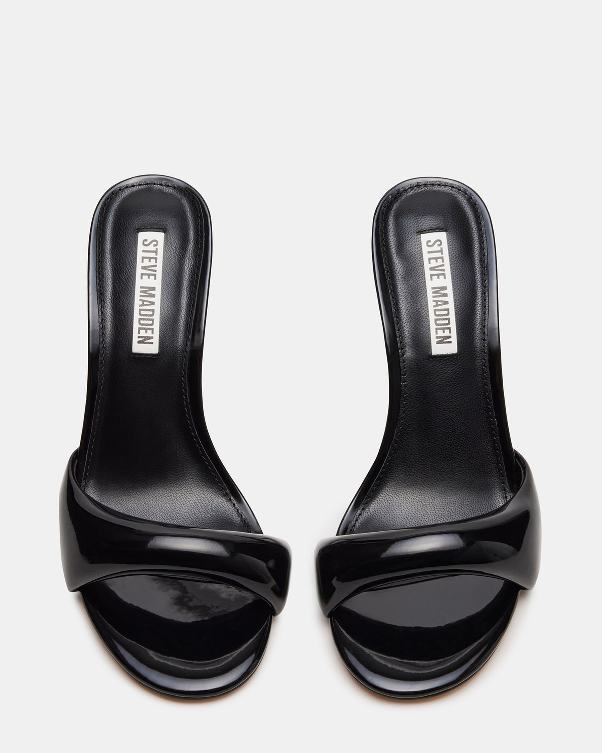KIERAN Black Patent Mule Heel | Women's Heels Steve Madden BLACK PATENT