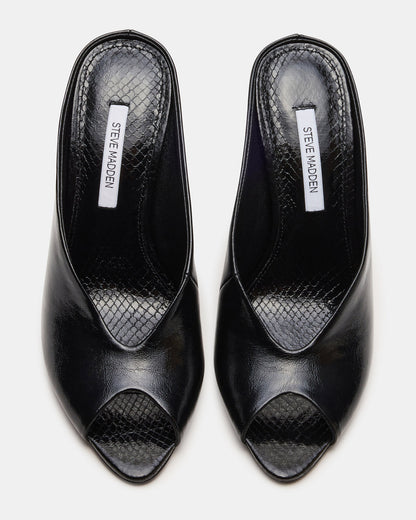 AGAZE Black Peep-Toe Stiletto Women's Heel Steve Madden BLACK