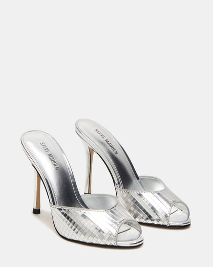 PRIYA Silver Disco Mule Women's Heel Steve Madden SILVER