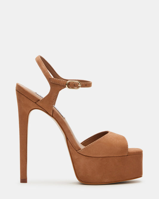 COLOGNE Tan Nubuck Platform Stiletto Women's Heel Steve Madden TAN NUBUCK