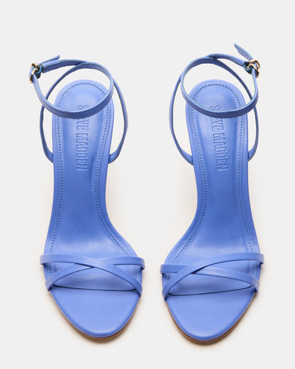 JYPSEY Blue Leather Strappy Stiletto Women's Heel Steve Madden BLUE LEATHER
