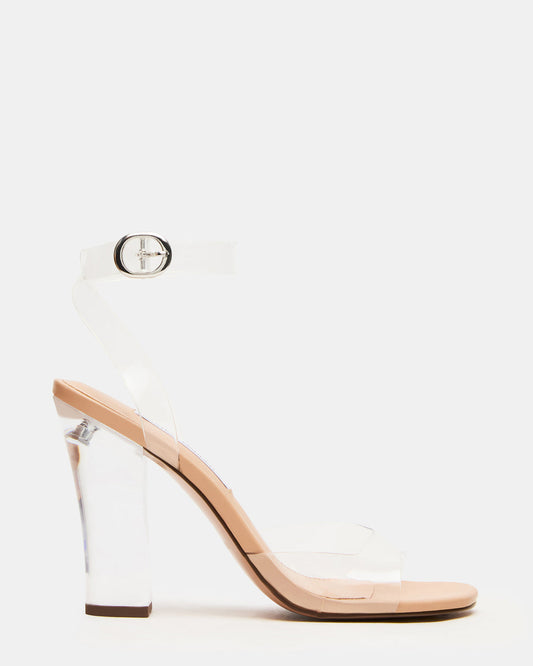 WHISTLE Clear Square-Toe Block Heel Women's Heel