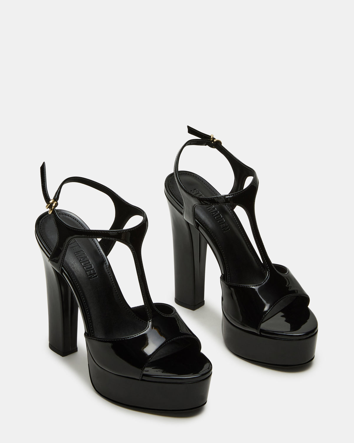TAMI Black Patent Strappy Platform Women's Heel Steve Madden BLACK PATENT