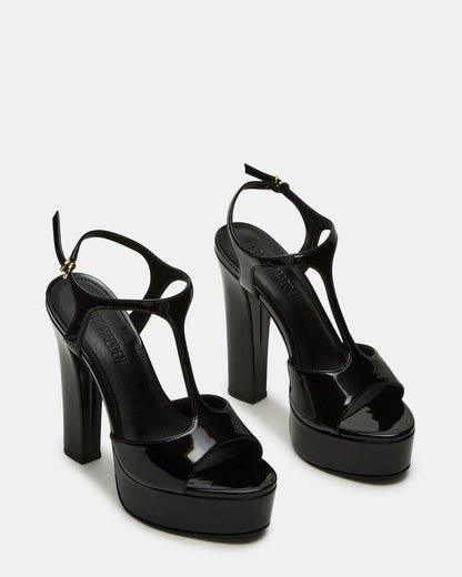TAMI Black Patent Strappy Platform Women's Heel Steve Madden BLACK PATENT