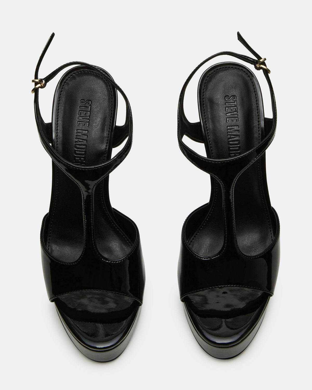 TAMI Black Patent Strappy Platform Women's Heel Steve Madden BLACK PATENT