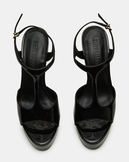 TAMI Black Patent Strappy Platform Women's Heel Steve Madden BLACK PATENT