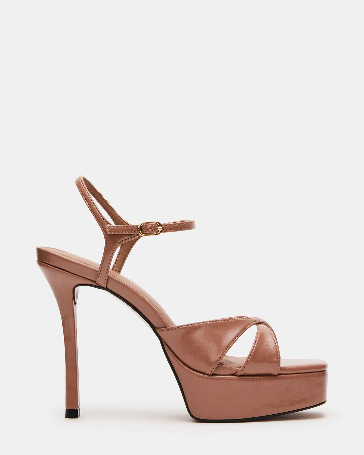 SCARLET Mocha Square-Toe Strappy Platform Women's Heel Steve Madden MOCHA