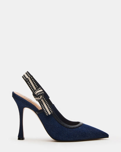BRI Dark Denim Slingback Pump Women's Heel Steve Madden DARK DENIM