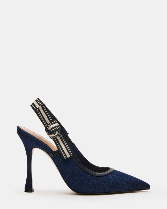 BRI Dark Denim Slingback Pump Women's Heel Steve Madden DARK DENIM